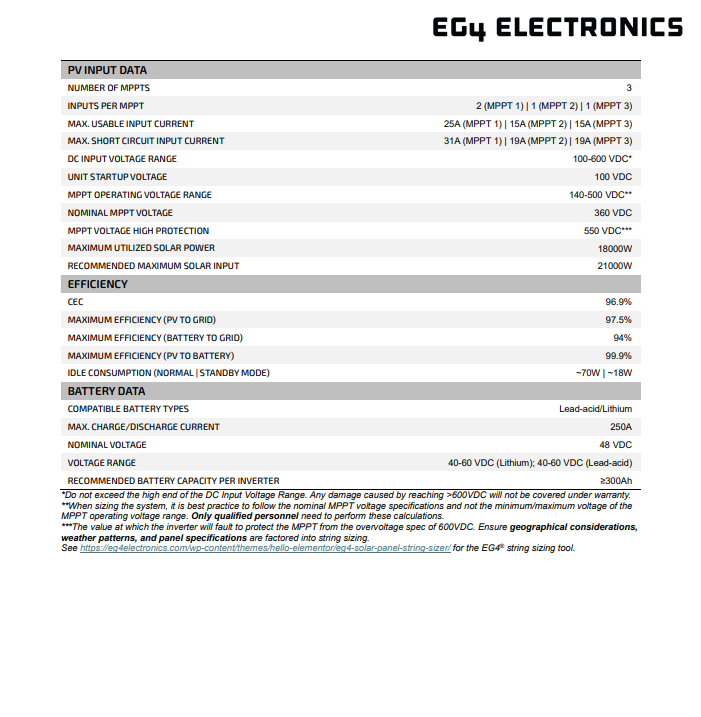 EG4 18kPV Hybrid Inverter (1511104)