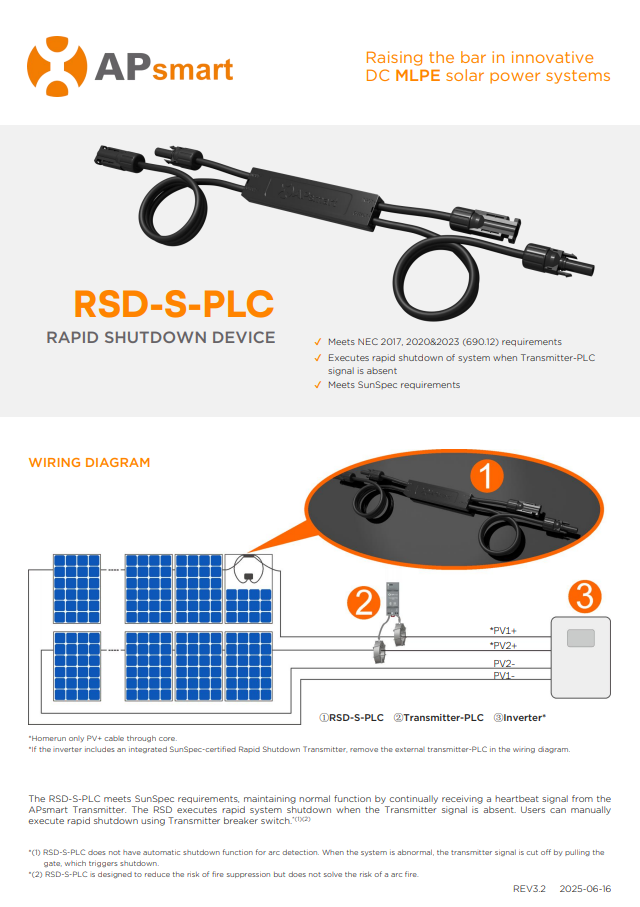APSmart Rapid Shut Down 2-to-1 (RSD-S-PLC)