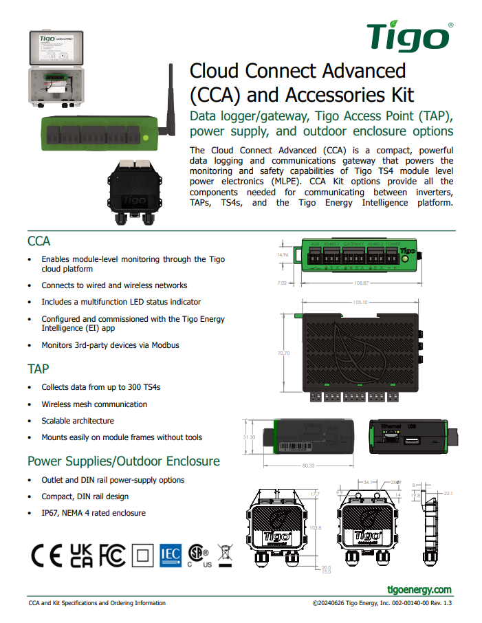 Tigo Cloud Connect Advance Kit Outdoor (CCA)