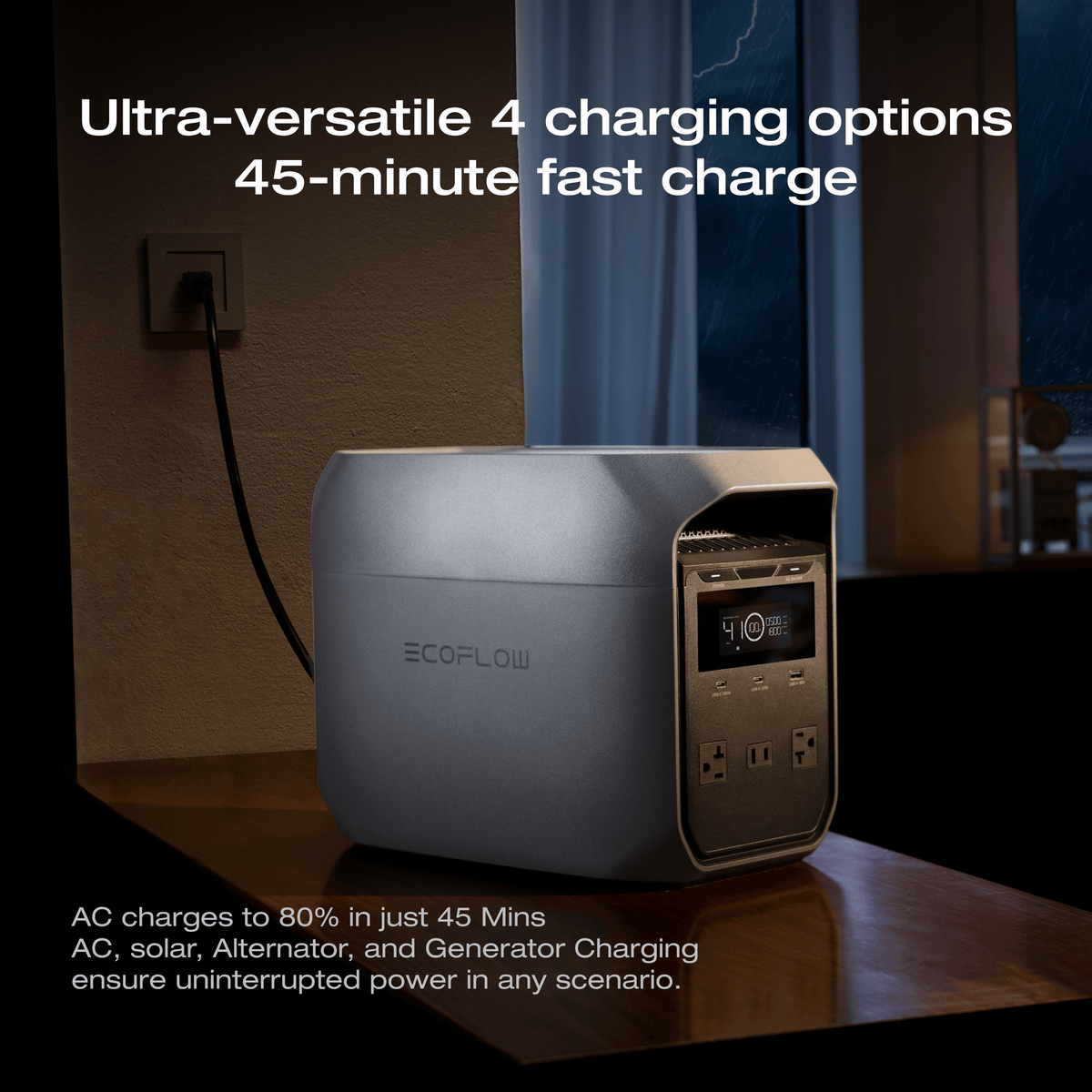 EcoFlow DELTA 3 Classic Portable Power Station - View 3 | Solwel