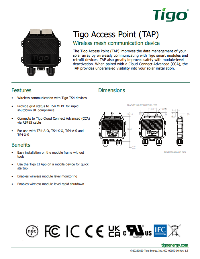 Tigo Access Point (TAP)