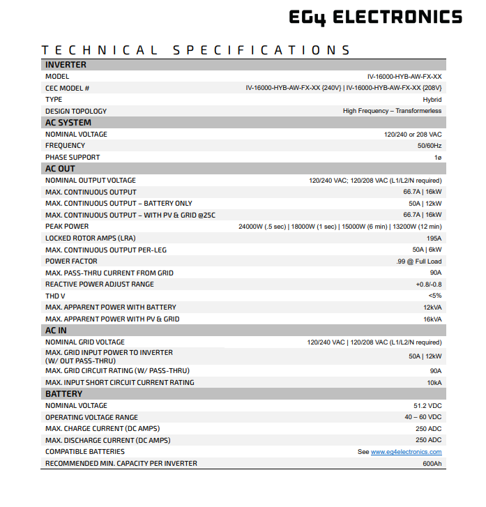 EG4 FlexBOSS21 16kW AC Hybrid Inverter (1589004)