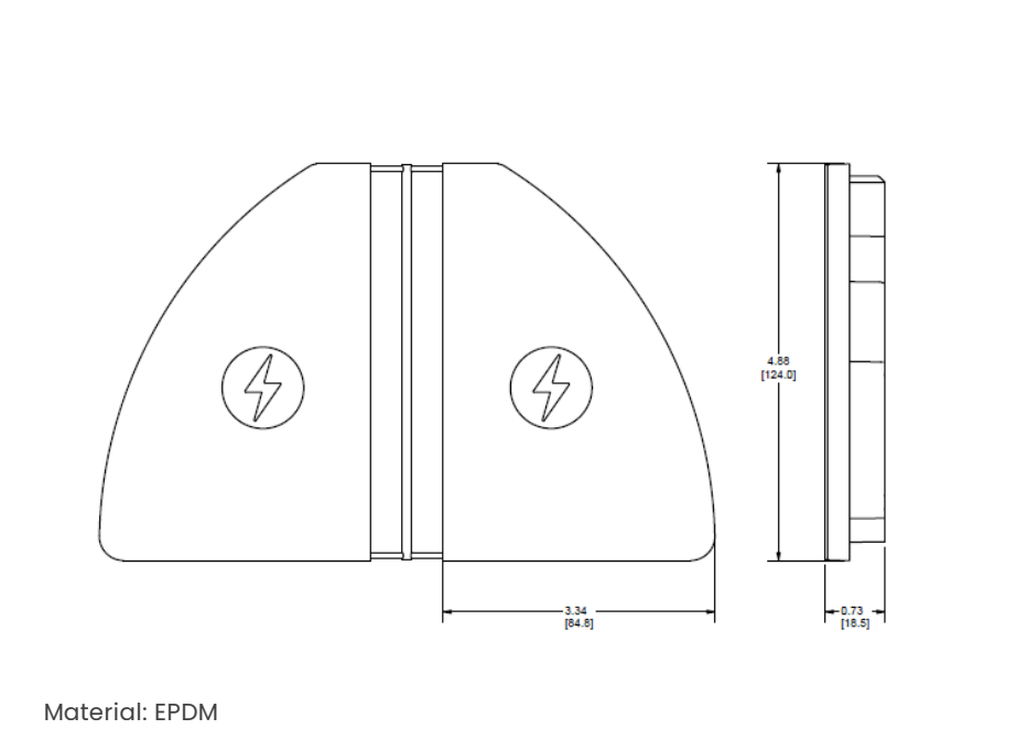 Sunmodo Skirt End Cap Pair (SKIRT-CAP-B)
