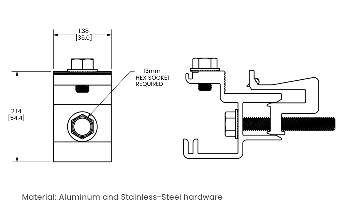 Sunmodo Skirt Clamp (SKIRT-CLAMP) (K10532-001-ML)