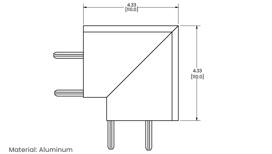 Sunmodo Skirt Inside Corner (SKIRT-INNER-B) (K10523-BK2)