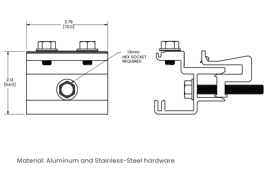 Sunmodo Skirt Splice Clamp (SKIRT-SPLICE) (K10532-002-ML)
