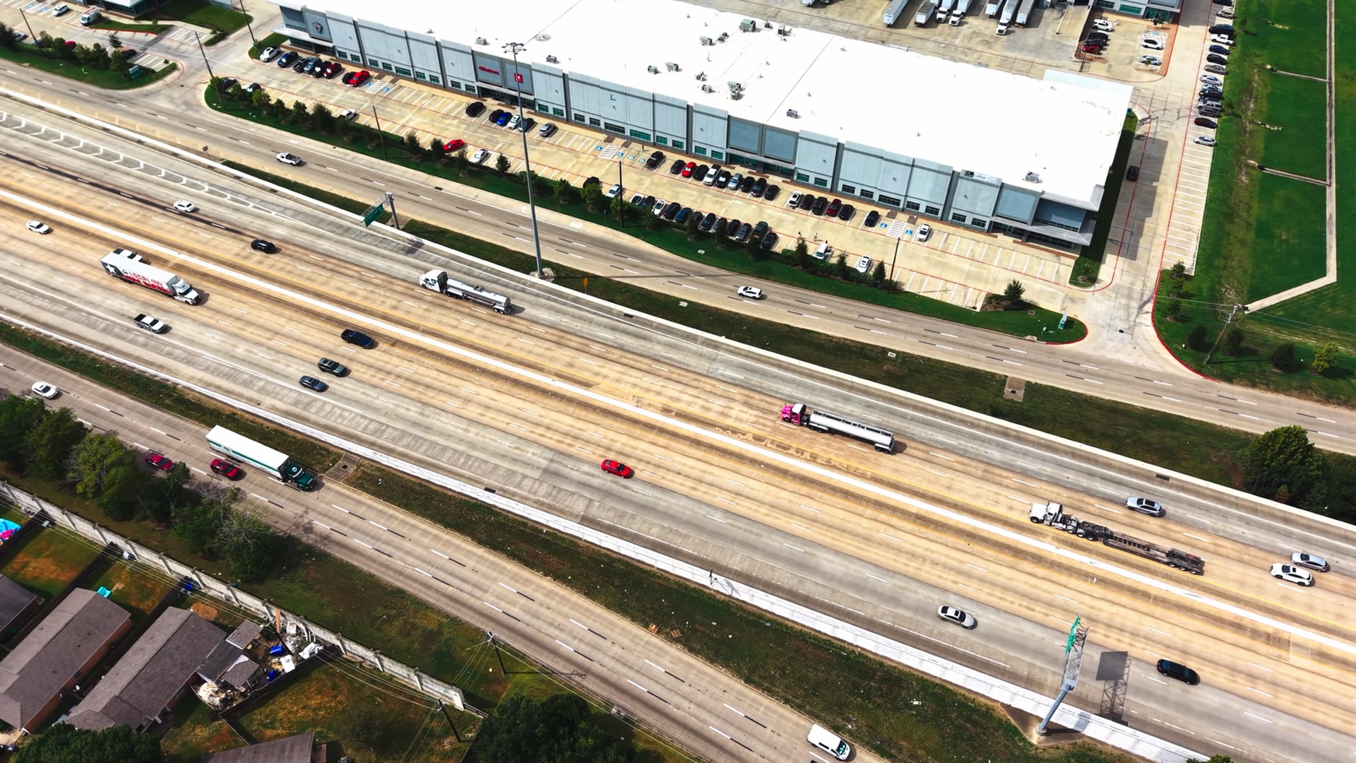 Aerial view of the Solwel warehouse